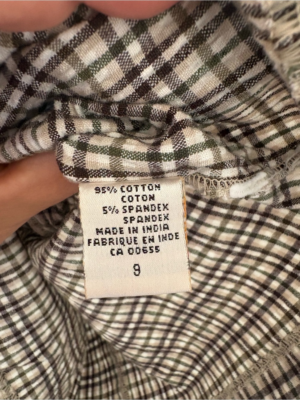 Vintage Scarlet Cotton Checkered Square Neck Dress - Picture 2 of 12